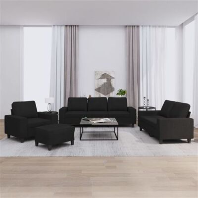 Non communiqué vidaXL Ensemble de canapés 4 pcs noir tissu3201878 Noir - Publicité Non communiqué vidaXL Ensemble de canapés 4 pcs noir tissu3201878 Noir - Publicité