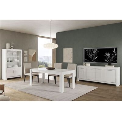 Non communiqué Ensemble Séjour Complet Laqué Blanc Brillant Table 190cm + Buffet + Vitrine Leds - DENAE - ALTOBUY Blanc - Publicité Non communiqué Ensemble Séjour Complet Laqué Blanc Brillant Table 190cm + Buffet + Vitrine Leds - DENAE - ALTOBUY Blanc - Publicité