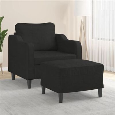 Non communiqué vidaXL Fauteuil avec repose-pied Noir 60 cm Tissu3201131 Noir - Publicité Non communiqué vidaXL Fauteuil avec repose-pied Noir 60 cm Tissu3201131 Noir - Publicité