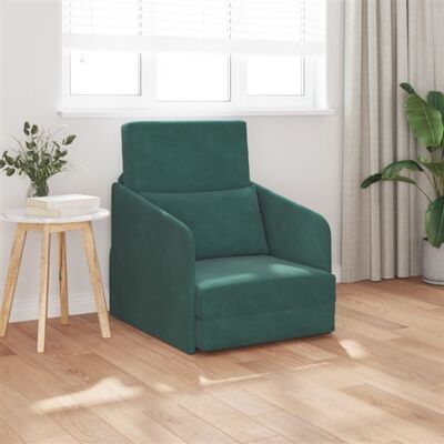 Vidaxl - Canapé-Lit Vert Foncé Velours 65x80x83 cm - Publicité Vidaxl - Canapé-Lit Vert Foncé Velours 65x80x83 cm - Publicité