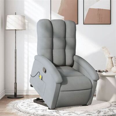 Fauteuil de massage relaxant vidaXL - Réglable, Gris clair - Publicité Fauteuil de massage relaxant vidaXL - Réglable, Gris clair - Publicité