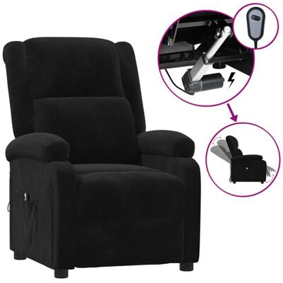 Non communiqué vidaXL Fauteuil inclinable électrique noir velours Noir - Publicité Non communiqué vidaXL Fauteuil inclinable électrique noir velours Noir - Publicité