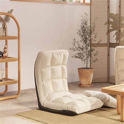 vidaXL Chaise de sol pliable crème - Chaise de sol - Publicité vidaXL Chaise de sol pliable crème - Chaise de sol - Publicité