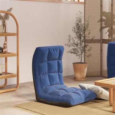 vidaXL Chaise de sol en tissu pliable bleu - Chaise de sol - Publicité vidaXL Chaise de sol en tissu pliable bleu - Chaise de sol - Publicité