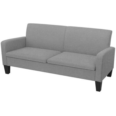 vidaXL Canapé à 3 places 180 x 65 x 76 cm Gris clair Gris - Publicité vidaXL Canapé à 3 places 180 x 65 x 76 cm Gris clair Gris - Publicité