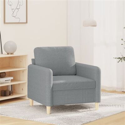 MAISONCHIC - Fauteuil en tissu gris clair 60 cm - Fauteuil - Publicité MAISONCHIC - Fauteuil en tissu gris clair 60 cm - Fauteuil - Publicité