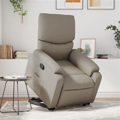 Vidaxl - Fauteuil inclinable cappuccino en cuir synthétique avec levage - Publicité Vidaxl - Fauteuil inclinable cappuccino en cuir synthétique avec levage - Publicité