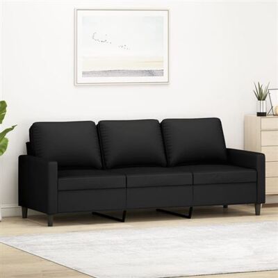 Non communiqué vidaXL Canapé à 3 places Noir 180 cm Velours Noir - Publicité Non communiqué vidaXL Canapé à 3 places Noir 180 cm Velours Noir - Publicité