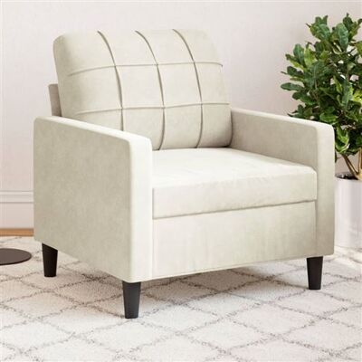 Non communiqué vidaXL Fauteuil Crème 60 cm Velours4007612 Blanc - Publicité Non communiqué vidaXL Fauteuil Crème 60 cm Velours4007612 Blanc - Publicité