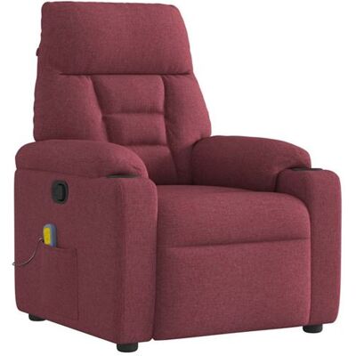 Non communiqué Fauteuil de massage inclinable Rouge bordeaux Tissu Rouge - Publicité Non communiqué Fauteuil de massage inclinable Rouge bordeaux Tissu Rouge - Publicité