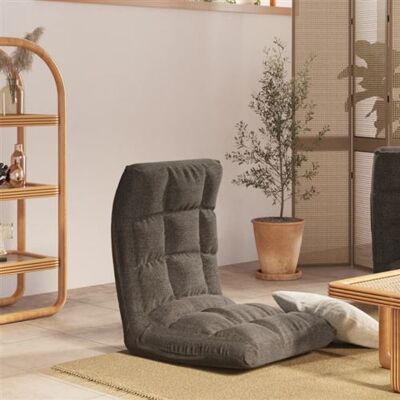 vidaXL Fauteuil de Sol en Tissu Gris Foncé Pliable - Fauteuil Pliant - Publicité vidaXL Fauteuil de Sol en Tissu Gris Foncé Pliable - Fauteuil Pliant - Publicité