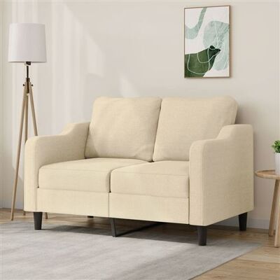 Non communiqué vidaXL Canapé à 2 places Crème 120 cm Tissu Crème - Publicité Non communiqué vidaXL Canapé à 2 places Crème 120 cm Tissu Crème - Publicité