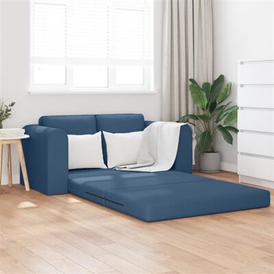 Non communiqué Canapé lit 2 en 1 Bleu 148x71x83 cm Tissu Bleu - Publicité Non communiqué Canapé lit 2 en 1 Bleu 148x71x83 cm Tissu Bleu - Publicité