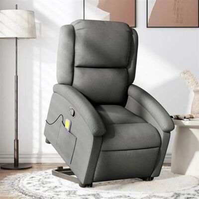 Non communiqué vidaXL Fauteuil de massage, relaxation tissu gris foncé Gris - Publicité Non communiqué vidaXL Fauteuil de massage, relaxation tissu gris foncé Gris - Publicité