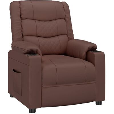 Non communiqué Fauteuil inclinable Marron Similicuir Marron - Publicité Non communiqué Fauteuil inclinable Marron Similicuir Marron - Publicité