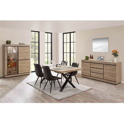 Ensemble Séjour avec Table 230cm - MASSIRE - ALTOBUY Marron - Publicité Ensemble Séjour avec Table 230cm - MASSIRE - ALTOBUY Marron - Publicité
