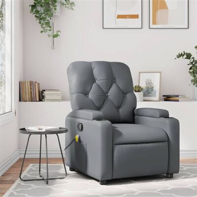 Fauteuil de massage vidaXL - Inclinaison manuelle - Massage par vibrations - Similicuir - Publicité Fauteuil de massage vidaXL - Inclinaison manuelle - Massage par vibrations - Similicuir - Publicité