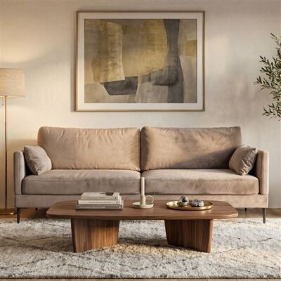 Non communiqué Canape droit MAISON AUBERTIN 2 places en velours beige 94 x 183 x 85 cm Beige - Publicité Non communiqué Canape droit MAISON AUBERTIN 2 places en velours beige 94 x 183 x 85 cm Beige - Publicité