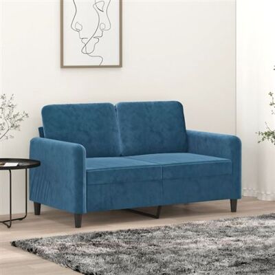 Non communiqué vidaXL Canapé à 2 places Bleu 120 cm Velours Bleu - Publicité Non communiqué vidaXL Canapé à 2 places Bleu 120 cm Velours Bleu - Publicité