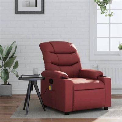 Non communiqué vidaXL Fauteuil de massage, relaxation similicuir bordeaux Rouge - Publicité Non communiqué vidaXL Fauteuil de massage, relaxation similicuir bordeaux Rouge - Publicité