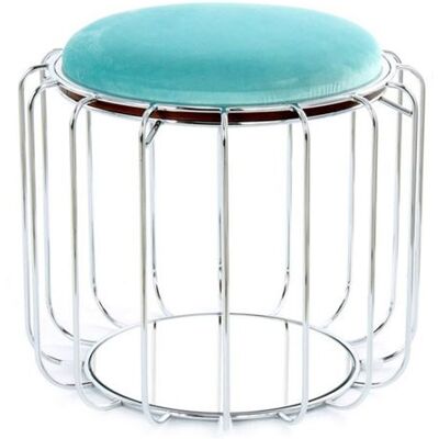 Paris Prix Pouf & Table d'Appoint "Comfortable" 50cm Menthe & Argent Bleu - Publicité Paris Prix Pouf & Table d'Appoint "Comfortable" 50cm Menthe & Argent Bleu - Publicité