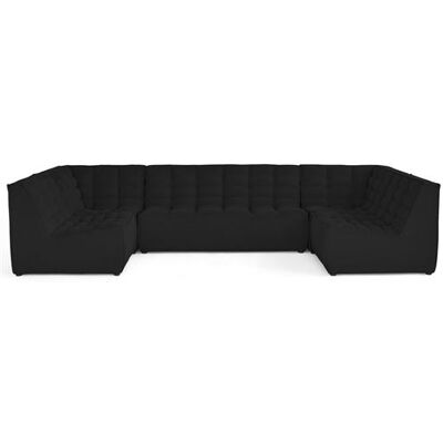 Non communiqué Canape droit LISA DESIGN 7 places en velours noir 173 x 346 x 76 cm Noir - Publicité Non communiqué Canape droit LISA DESIGN 7 places en velours noir 173 x 346 x 76 cm Noir - Publicité