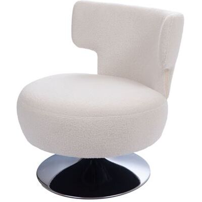 Fauteuil pivotant blanc Valeria d'Amadeus - Mobilier - Publicité Fauteuil pivotant blanc Valeria d'Amadeus - Mobilier - Publicité
