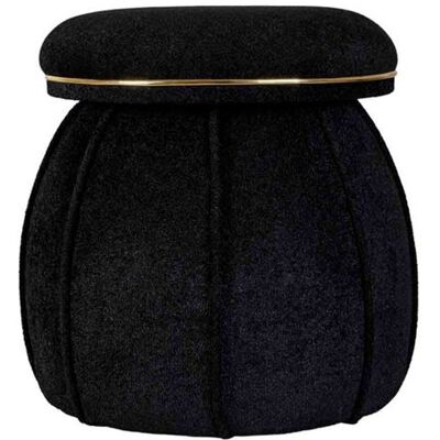 Non communiqué Tabouret Rond Déco "Corin" 55cm Noir & Or Noir - Publicité Non communiqué Tabouret Rond Déco "Corin" 55cm Noir & Or Noir - Publicité