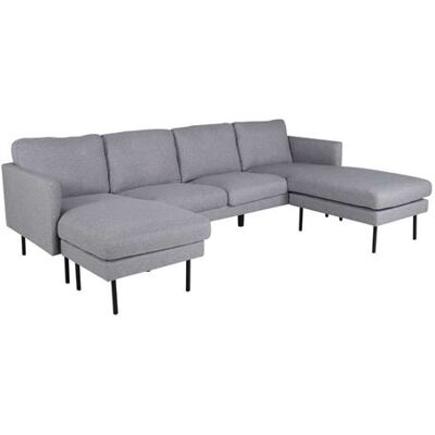 Venture Design Zoom U-Sofa, Canapé Tissu Gris Moderne - Canapé - Publicité Venture Design Zoom U-Sofa, Canapé Tissu Gris Moderne - Canapé - Publicité