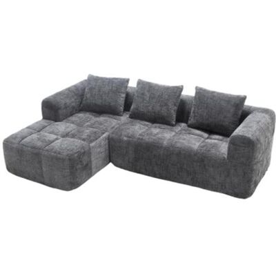 Non communiqué YeMaster Canapé combiné moderne, canapé en L, canapé 3 places, 250*158*60cm, pas d'installation nécessaire, avec 3 coussins, gris gris - Publicité Non communiqué YeMaster Canapé combiné moderne, canapé en L, canapé 3 places, 250*158*60cm, pas d'installation nécessaire, avec 3 coussins, gris gris - Publicité