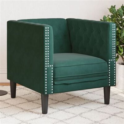 Non communiqué vidaXL Fauteuil Chesterfield-stijl fluweel donkergroen372675 Vert - Publicité Non communiqué vidaXL Fauteuil Chesterfield-stijl fluweel donkergroen372675 Vert - Publicité