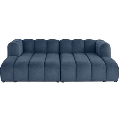 Non communiqué Canape droit LISA DESIGN 3 places en tissu bleu 226 x 226 x 70 cm Bleu - Publicité Non communiqué Canape droit LISA DESIGN 3 places en tissu bleu 226 x 226 x 70 cm Bleu - Publicité