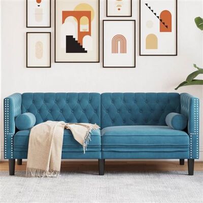 Non communiqué vidaXL Tweezitsbank Chesterfield-stijl en bolsters fluweel blauw372691 Bleu - Publicité Non communiqué vidaXL Tweezitsbank Chesterfield-stijl en bolsters fluweel blauw372691 Bleu - Publicité