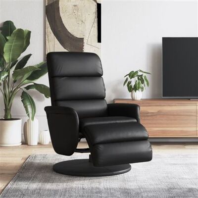 Fauteuil inclinable en simili cuir noir VIDAXL - Publicité Fauteuil inclinable en simili cuir noir VIDAXL - Publicité