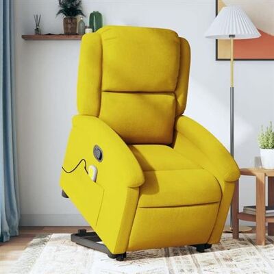Non communiqué vidaXL Fauteuil de massage, relaxation velours jaune Jaune - Publicité Non communiqué vidaXL Fauteuil de massage, relaxation velours jaune Jaune - Publicité