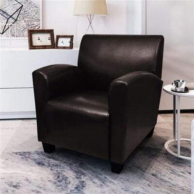 vidaXL Chaise de canapé Marron foncé Similicuir240979 Marron - Publicité vidaXL Chaise de canapé Marron foncé Similicuir240979 Marron - Publicité
