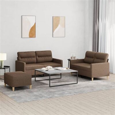 Non communiqué vidaXL Ensemble de canapés 3 pcs avec coussins Marron Tissu3201579 Marron - Publicité Non communiqué vidaXL Ensemble de canapés 3 pcs avec coussins Marron Tissu3201579 Marron - Publicité