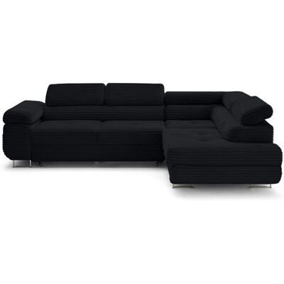 Non communiqué Canape angle fixe LISA DESIGN 5 places en velours noir 202 x 272 x 90 cm Noir - Publicité Non communiqué Canape angle fixe LISA DESIGN 5 places en velours noir 202 x 272 x 90 cm Noir - Publicité