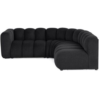 Non communiqué Canape droit LISA DESIGN 4 places en tissu noir 220 x 220 x 70 cm Noir - Publicité Non communiqué Canape droit LISA DESIGN 4 places en tissu noir 220 x 220 x 70 cm Noir - Publicité