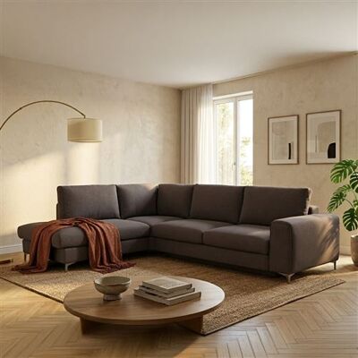 Non communiqué Canapé angle gauche Fiesole en tissu gris foncé - 4 places Gris - Publicité Non communiqué Canapé angle gauche Fiesole en tissu gris foncé - 4 places Gris - Publicité