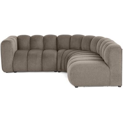 Non communiqué Canape droit LISA DESIGN 4 places en tissu marron 220 x 220 x 70 cm Taupe - Publicité Non communiqué Canape droit LISA DESIGN 4 places en tissu marron 220 x 220 x 70 cm Taupe - Publicité