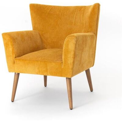 Amadeus Léon Fauteuil en Velours - Élégant et Confortable - Publicité Amadeus Léon Fauteuil en Velours - Élégant et Confortable - Publicité