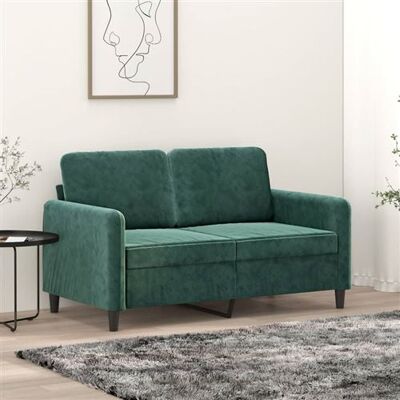 Non communiqué vidaXL Canapé à 2 places Vert foncé 120 cm Velours Vert - Publicité Non communiqué vidaXL Canapé à 2 places Vert foncé 120 cm Velours Vert - Publicité