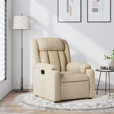 VIDAXL Fauteuil R f rable Crème - Fauteuil R clineur - Publicité VIDAXL Fauteuil R f rable Crème - Fauteuil R clineur - Publicité