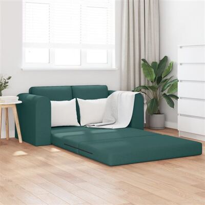 Non communiqué Canapé lit 2 en 1 vert foncé 148x71x83 cm Tissu Vert - Publicité Non communiqué Canapé lit 2 en 1 vert foncé 148x71x83 cm Tissu Vert - Publicité