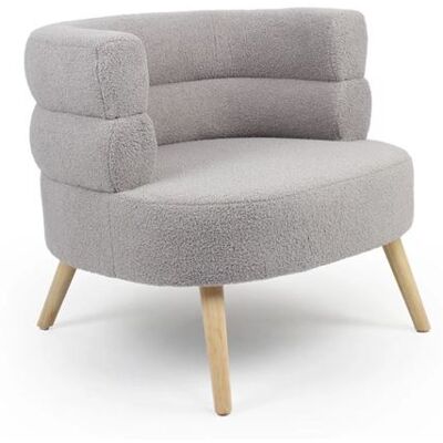 Non communiqué Fauteuil Design Bouclette Rondo 80cm Gris Gris - Publicité Non communiqué Fauteuil Design Bouclette Rondo 80cm Gris Gris - Publicité