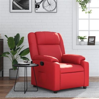 Non communiqué Fauteuil inclinable Rouge Similicuir Rouge - Publicité Non communiqué Fauteuil inclinable Rouge Similicuir Rouge - Publicité