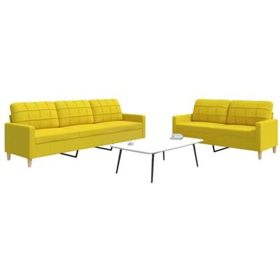 Non communiqué Ensemble de canapés 2 pcs jaune clair tissu Multicolore - Publicité Non communiqué Ensemble de canapés 2 pcs jaune clair tissu Multicolore - Publicité