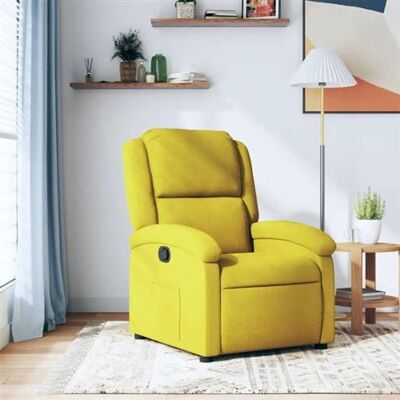 Non communiqué vidaXL Fauteuil réglable velours jaune Jaune - Publicité Non communiqué vidaXL Fauteuil réglable velours jaune Jaune - Publicité