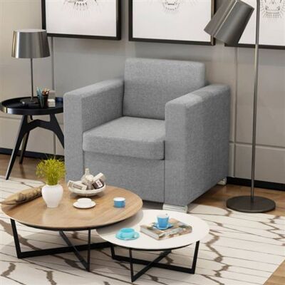 VIDAXL Fauteuil gris foncé tissu Gris - Publicité VIDAXL Fauteuil gris foncé tissu Gris - Publicité